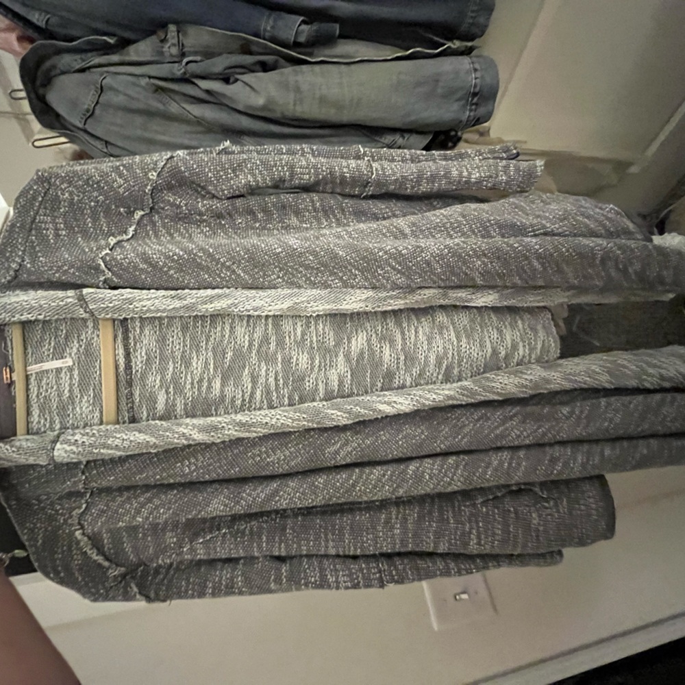 Grey Free People sweater.
